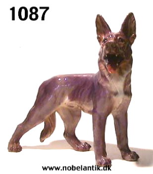 Schæferhund stående nr 1087 - L. 21.5 cm - 2800.-