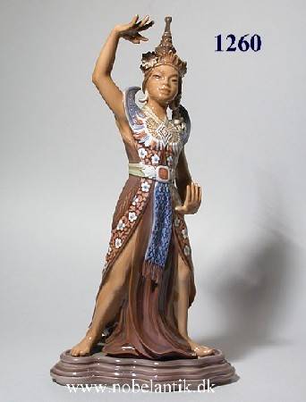 Indokinesisk danserinde, - H. 29,0 cm. - 17500.-